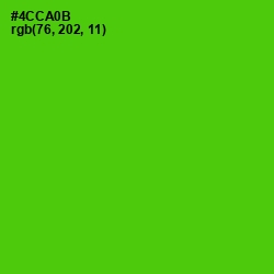 #4CCA0B - Bright Green Color Image