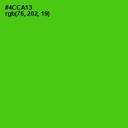 #4CCA13 - Bright Green Color Image