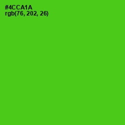 #4CCA1A - Bright Green Color Image