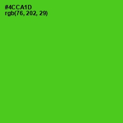 #4CCA1D - Bright Green Color Image