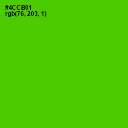 #4CCB01 - Bright Green Color Image