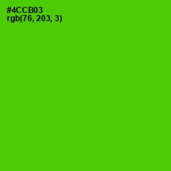 #4CCB03 - Bright Green Color Image