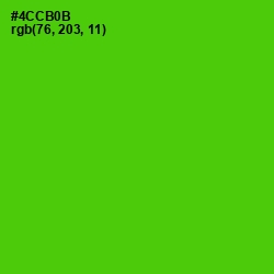 #4CCB0B - Bright Green Color Image