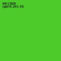 #4CCB2B - Bright Green Color Image