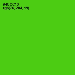 #4CCC13 - Bright Green Color Image