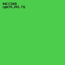 #4CCD4B - Emerald Color Image