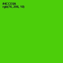 #4CCE0A - Bright Green Color Image