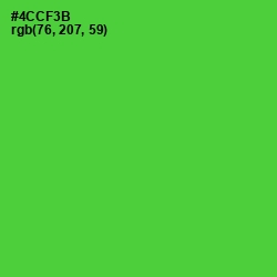 #4CCF3B - Bright Green Color Image