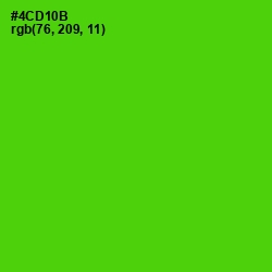 #4CD10B - Bright Green Color Image