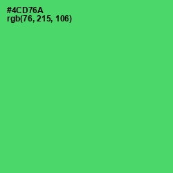 #4CD76A - Emerald Color Image