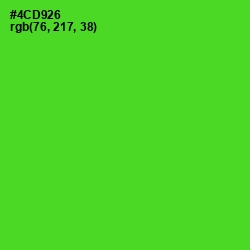 #4CD926 - Bright Green Color Image