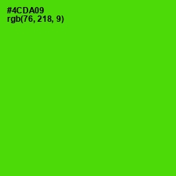 #4CDA09 - Bright Green Color Image