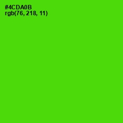 #4CDA0B - Bright Green Color Image