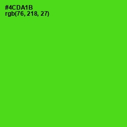 #4CDA1B - Bright Green Color Image
