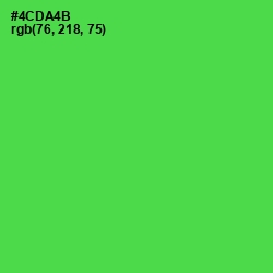 #4CDA4B - Emerald Color Image