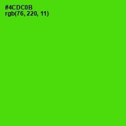 #4CDC0B - Bright Green Color Image