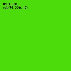 #4CDC0C - Bright Green Color Image