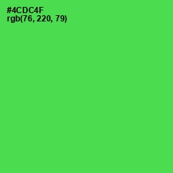 #4CDC4F - Emerald Color Image