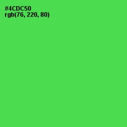 #4CDC50 - Emerald Color Image