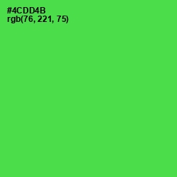 #4CDD4B - Emerald Color Image