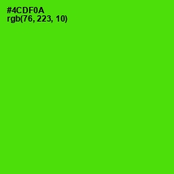 #4CDF0A - Bright Green Color Image