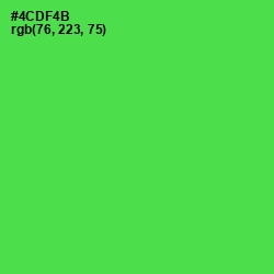 #4CDF4B - Screamin' Green Color Image