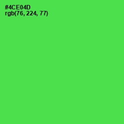 #4CE04D - Screamin' Green Color Image