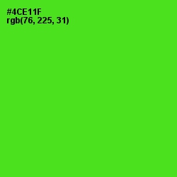 #4CE11F - Bright Green Color Image