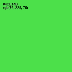 #4CE14B - Screamin' Green Color Image