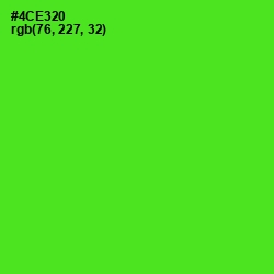 #4CE320 - Bright Green Color Image