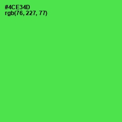 #4CE34D - Screamin' Green Color Image