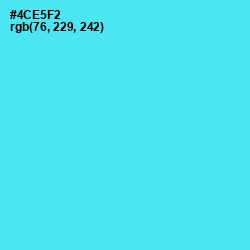 #4CE5F2 - Turquoise Blue Color Image