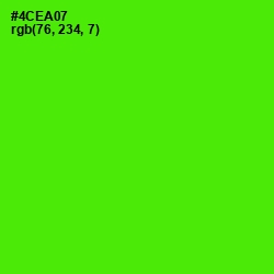 #4CEA07 - Bright Green Color Image