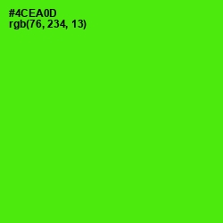 #4CEA0D - Bright Green Color Image