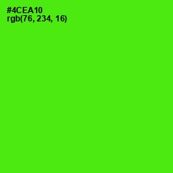 #4CEA10 - Bright Green Color Image