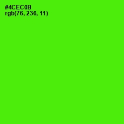 #4CEC0B - Bright Green Color Image