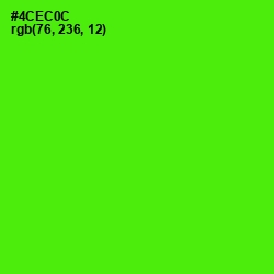 #4CEC0C - Bright Green Color Image