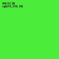 #4CEC3B - Bright Green Color Image