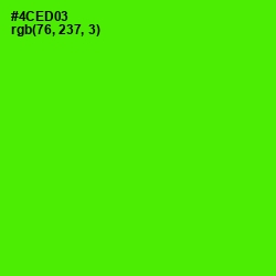 #4CED03 - Bright Green Color Image