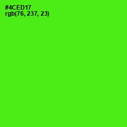 #4CED17 - Bright Green Color Image