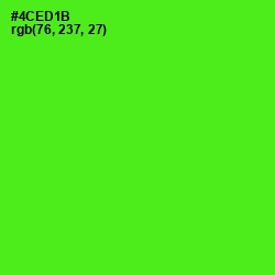 #4CED1B - Bright Green Color Image