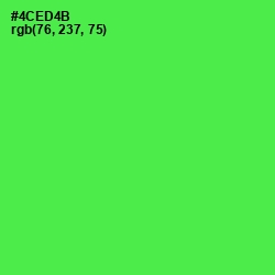 #4CED4B - Screamin' Green Color Image