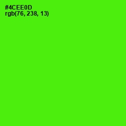 #4CEE0D - Bright Green Color Image