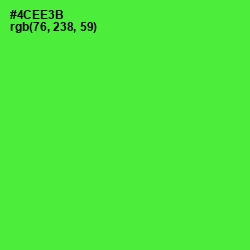 #4CEE3B - Bright Green Color Image