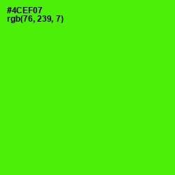 #4CEF07 - Bright Green Color Image