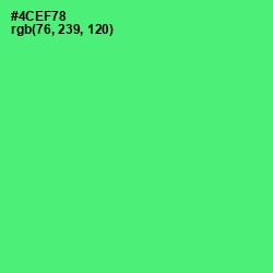 #4CEF78 - Screamin' Green Color Image