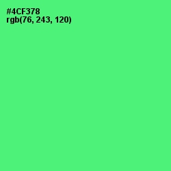 #4CF378 - Screamin' Green Color Image