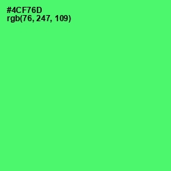 #4CF76D - Screamin' Green Color Image