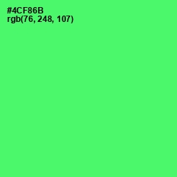 #4CF86B - Screamin' Green Color Image