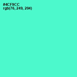 #4CF9CC - Aquamarine Color Image